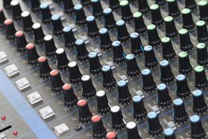 Sound mixer panel photo