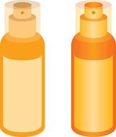 Bottle spray flat icon and 3d design set vector