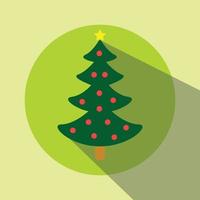 árbol de navidad, simple, icono vector