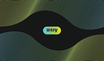 Wavy and fluid thin line background template copy space vector