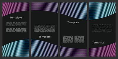 Wavy string thin line background template copy space vector