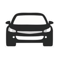 icono simple signo moderno silueta de coche en el fondo. icono de coche de vista frontal. vector de inspiración del vehículo. vectorial editable. eps10