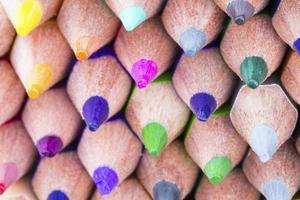 Close up image of color pencils photo