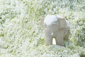 White elephants is displayed at  floral display event. photo