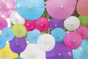 Colorful paper umbrella photo