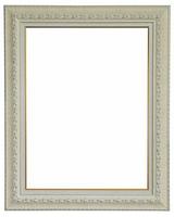 Silver frame on the white background photo