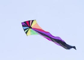 Colorful kite with blue sky background photo