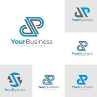 Letter JP logo design vector template, Initial JP logo concepts illustration.