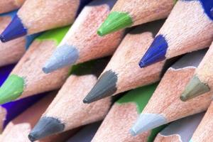 Close up image of color pencils photo
