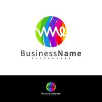 Letter WME logo design vector template, Initial WME logo concepts illustration.