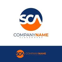 Letter S C A logo design vector template, Initial SCA logo concepts illustration.