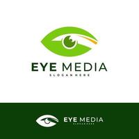 Nature Eye logo design vector template, Eye logo concepts illustration.