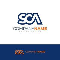 Letter S C A logo design vector template, Initial SCA logo concepts illustration.