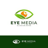 Nature Eye logo design vector template, Eye logo concepts illustration.