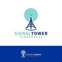 Signal Tower logo design vector template, Signal Tower logo concepts illustration.