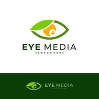 Nature Eye logo design vector template, Eye logo concepts illustration.