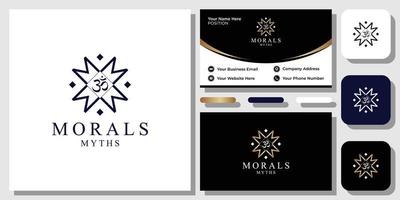 Moral Myths initials letters arabic elegant luxury with business card template vector