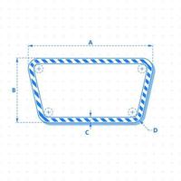 Banner blueprint with components of an engineering drawing. Digital technology and engineering design. Empty mockup for text and graphic. vector