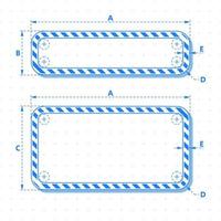 Banner blueprint with components of an engineering drawing. Digital technology and engineering design. Empty mockup for text and graphic. vector