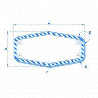 Banner blueprint with components of an engineering drawing. Digital technology and engineering design. Empty mockup for text and graphic. vector