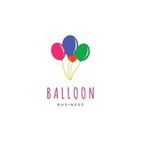 Balloon icon vector logo template illustration design