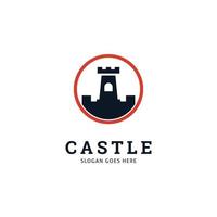 Castle Icon Vector Logo Template Illustration Design