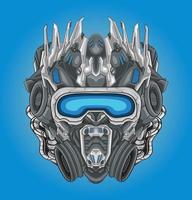 Mecha robotic design with modern illustration vector