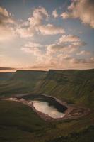 Llyn-y-Fach lake from the Beacons Way in The Black Mountain. photo