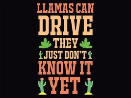 Llama t-shirt design vector file