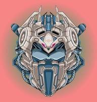 Cybernetic head robot illustration vector