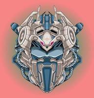 Cybernetic head robot illustration vector