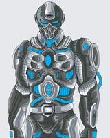 ilustración de robot de hierro