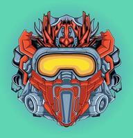 Robot design head detail design vector