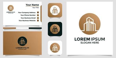 building design logo and branding card vector