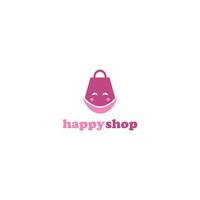 abstract happy shopping icon vector