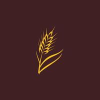 wheat and stem design vector
