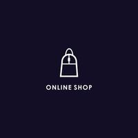 online shopping abstract icon logo vector