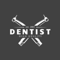 etiqueta dental vintage vector