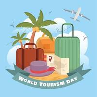 World Tourism Day Greetings Template vector