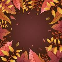 Abstract Fall Border Background Template vector