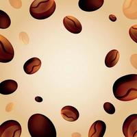 Abstract Coffee Beans Background Template vector