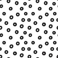 Doodle dots vector seamless pattern. Abstract geometric hand drawn background. Doodle style dots, circles, bubbles.