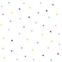 Vector seamless pattern with triangles on a white background. Colorful abstract summer repeating design.