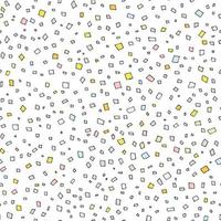 Confetti vector pattern. Doodle abstract seamless background with hand drawn rectangular shapes.
