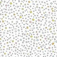 Confetti vector pattern. Doodle abstract seamless background with hand drawn rectangular shapes.