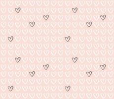Vector heart pattern. Subtle girly seamless background with hand drawn hearts on pink background.