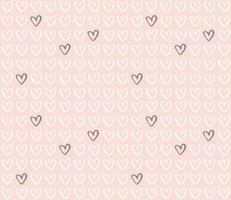 Vector heart pattern. Subtle girly seamless background with hand drawn hearts on pink background.