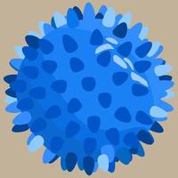 ilustración vectorial de bola azul para mascotas. vector