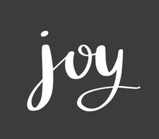 Joy hand drawn lettering. Handwritten Christmas modern calligraphy. Greeting card design, gifts, posters. vector