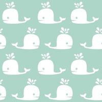 Cute whale pattern. Sea vector pattern. Seamless Pattern.